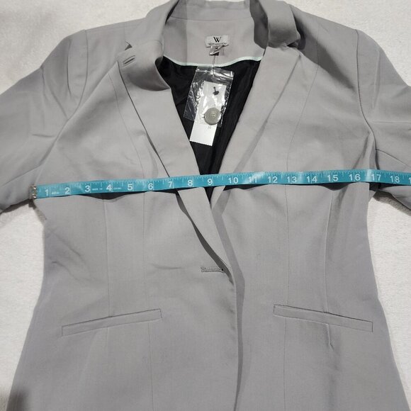 Worthington Blazer Grey One Button Closure Fully Lined Size M - Picture 4 of 7